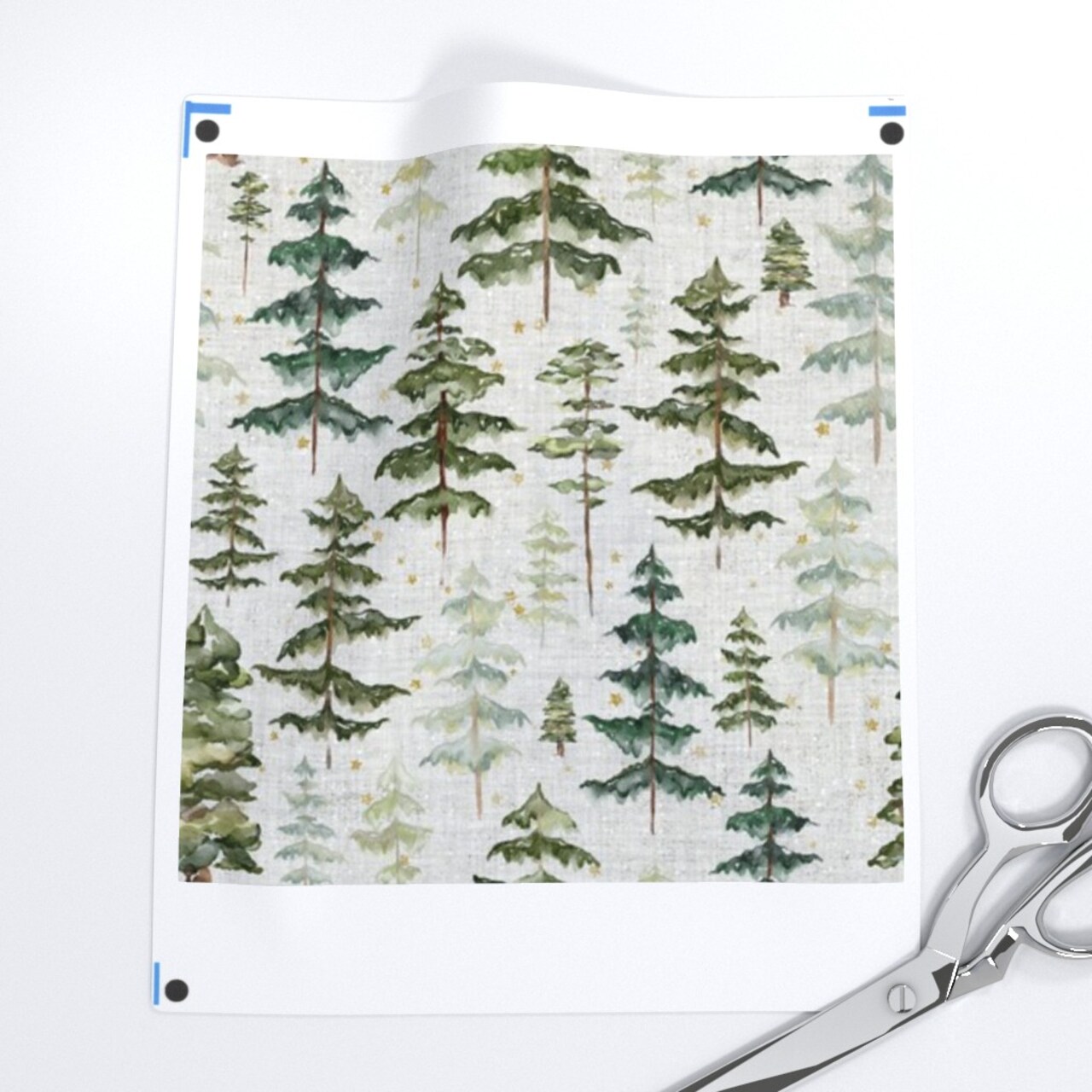 Night Sky Forest Soft Gray Stars Woodland Trees Winter Custom Removable Wallpaper by Spoonflower Peel & Stick Wallpaper 2FT Wide